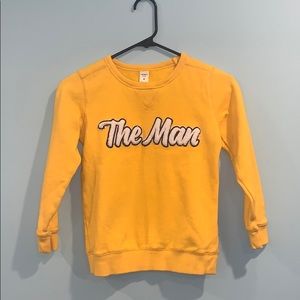 Carter’s BOYS size 8 “the man” Yellow pullover
